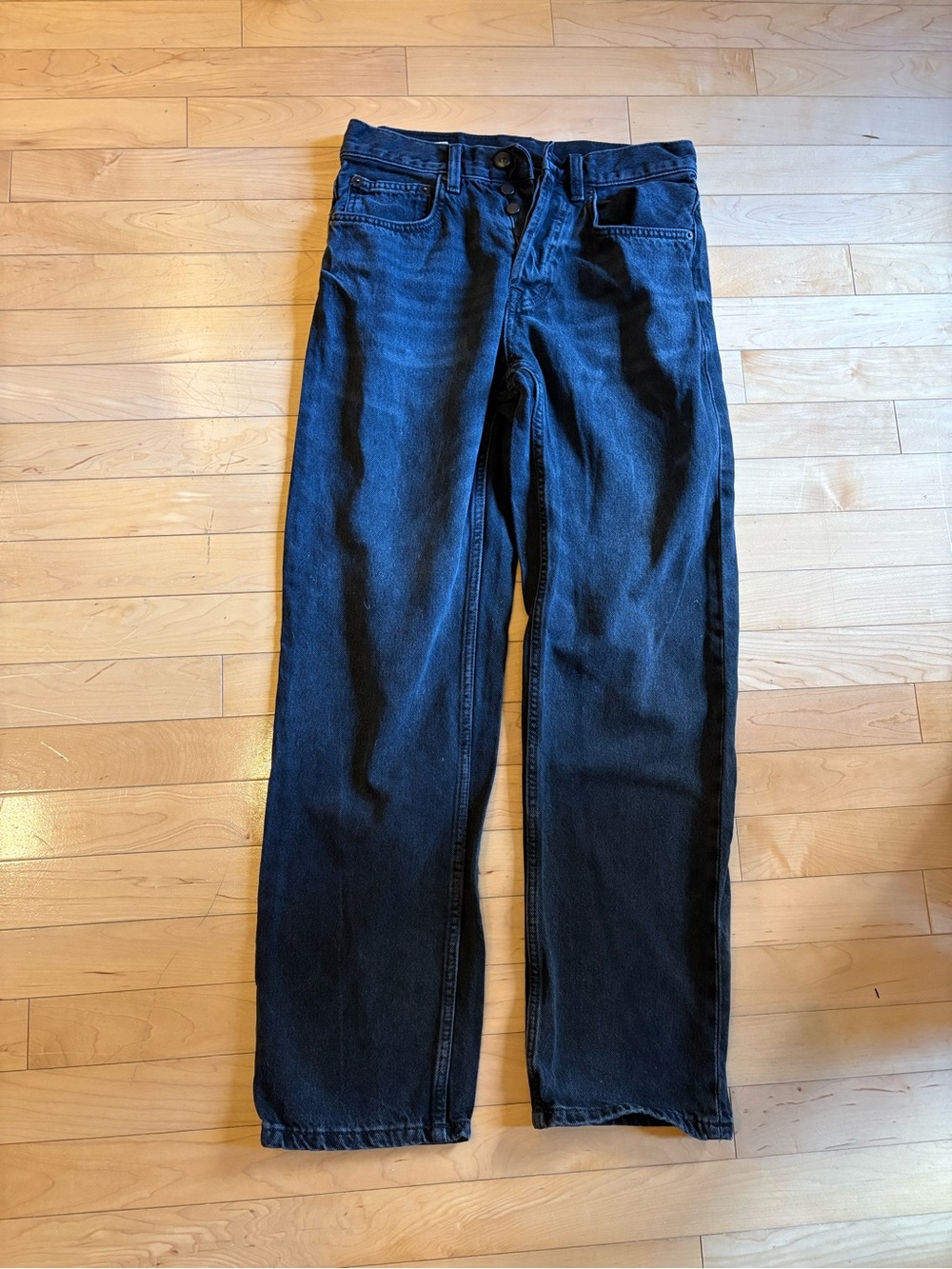 Zara 29x30 Black Wide Jeans